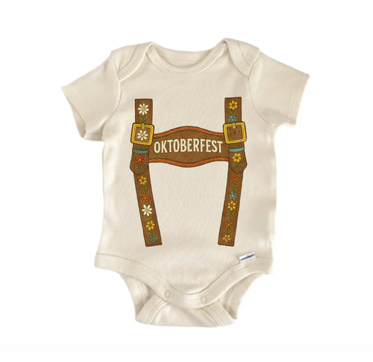 Lederhosen Oktoberfest Newborn Baby Onesie® Onesie®
