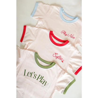 Let's Play Kids Retro Ringer T-Shirt