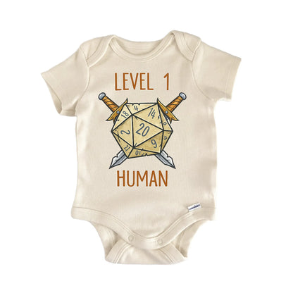 Level 1 Human Tabletop Rpg Gaming Newborn Baby Bodysuit