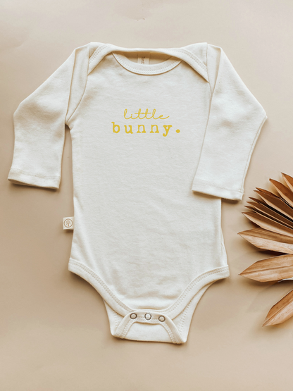 Little Bunny Organic Baby Bodysuit Long Sleeve