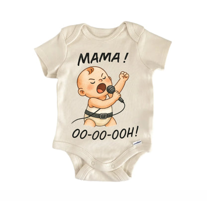 Mama Ooh Classic Rock Music Newborn Baby Onesie® Onesie®