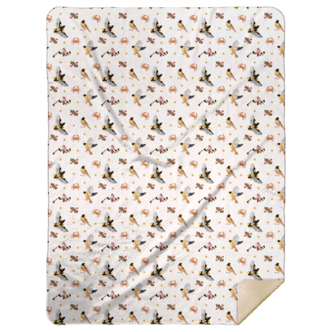 Maryland Plush Throw Blanket 60x80 Nostalgic Hometown Keepsake