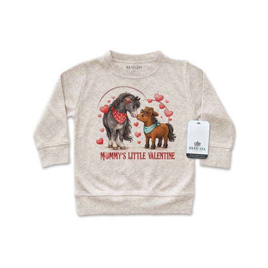Mommy's Little Valentine Cowboy - Western Infant Boys Long Sleeve Pullover Shirt