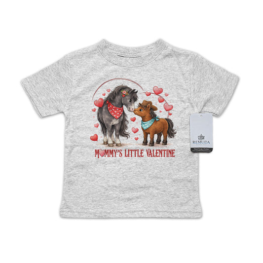 Mommy's Little Valentine Cowboy - Infant Kids Boys Western Tee T-Shirt