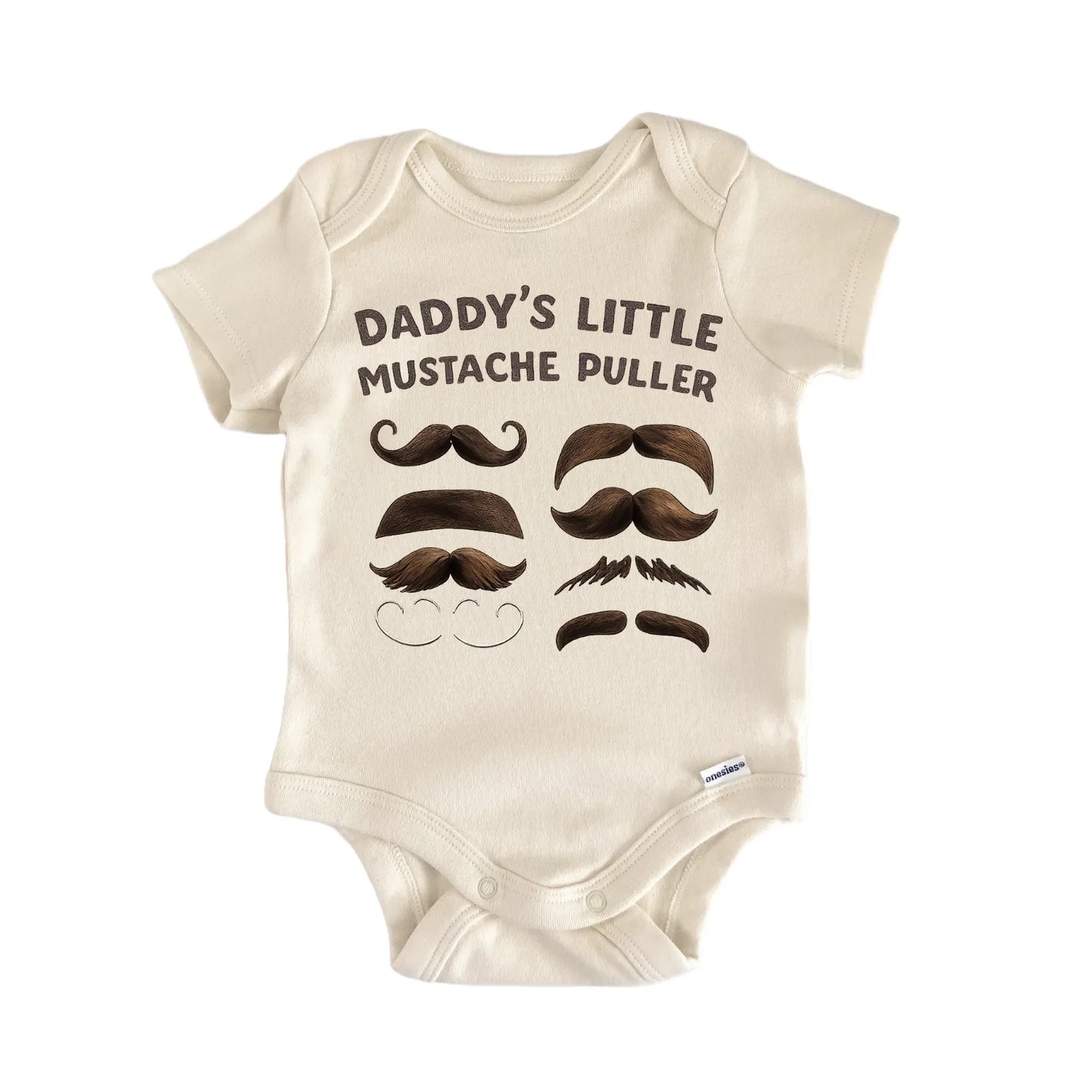 Mustache Puller Fathers Day Newborn Baby Bodysuit