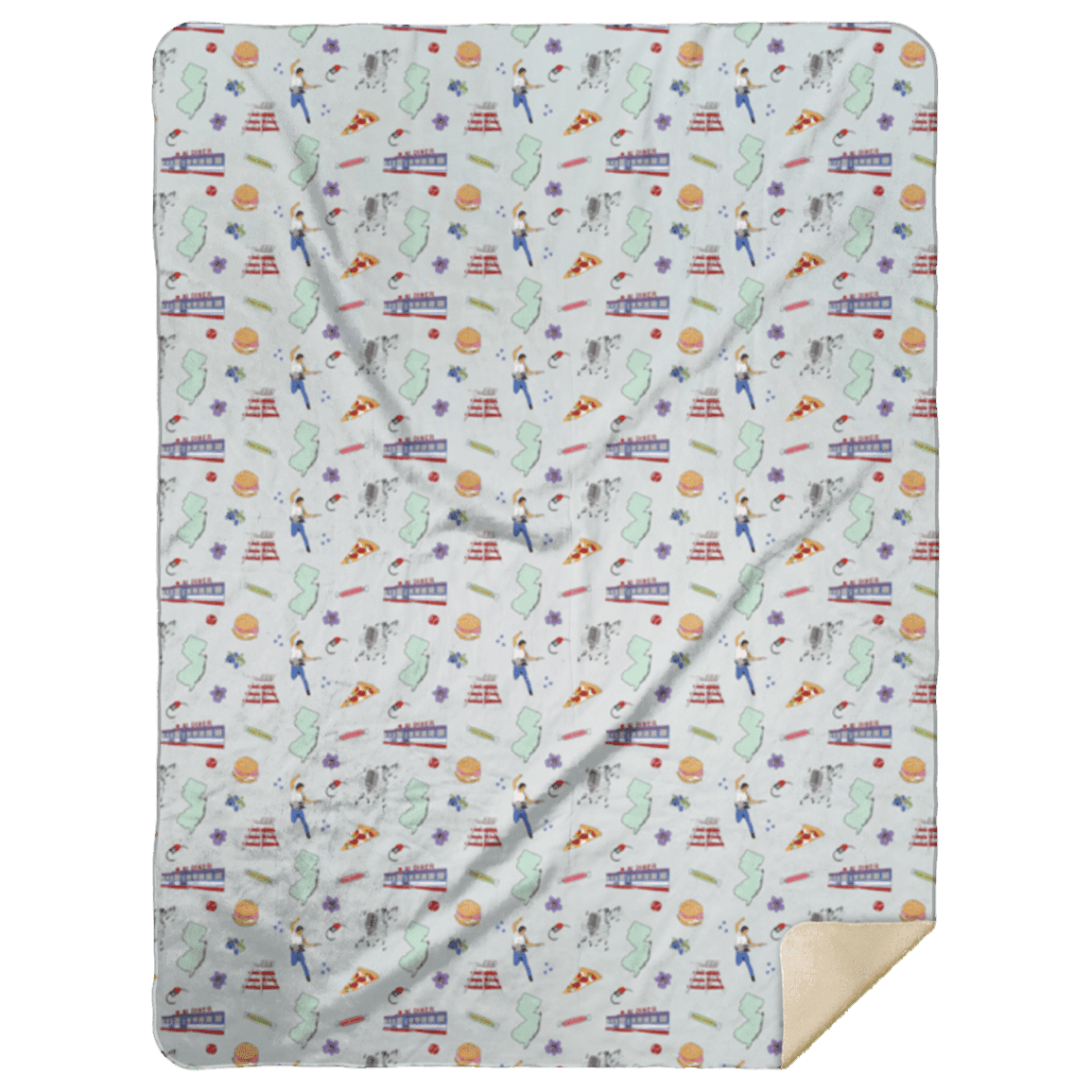 New Jersey Plush Throw Blanket 60x80 Meaningful Reminder of Home
