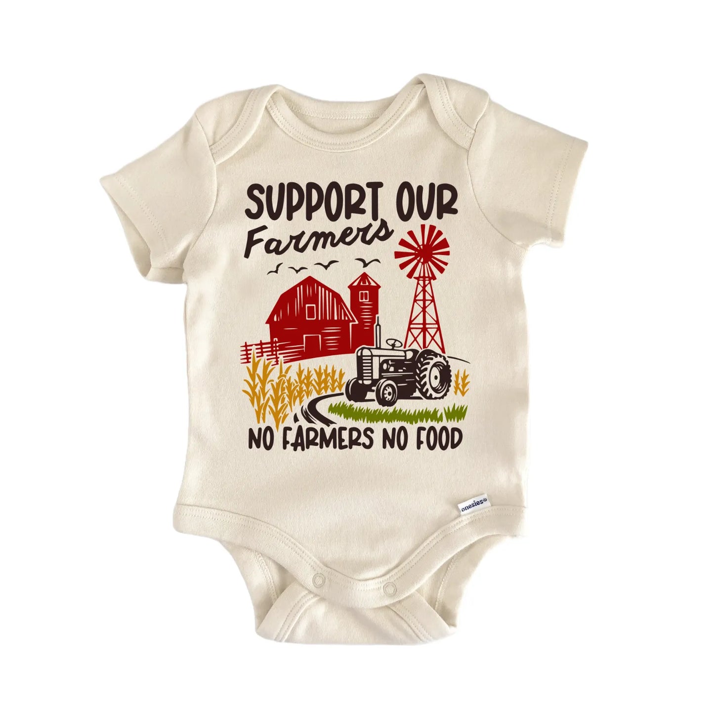 No Farmers No Food Newborn Baby Bodysuit