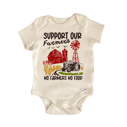 No Farmers No Food Newborn Baby Bodysuit