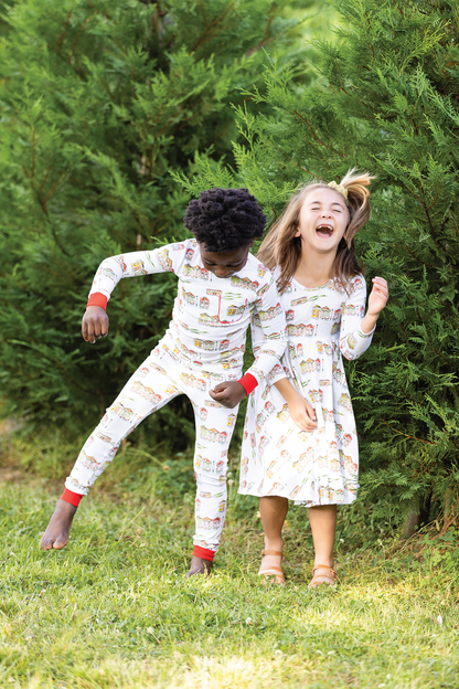 Bayou Wonderland Organic Cotton Christmas Dress for Kids