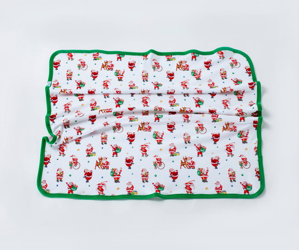 Santa Claus is Coming to Town Organic Cotton Christmas Baby Blanket