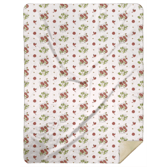 Ohio Floral Plush Throw Blanket 60x80 Hometown Keepsake for Home
