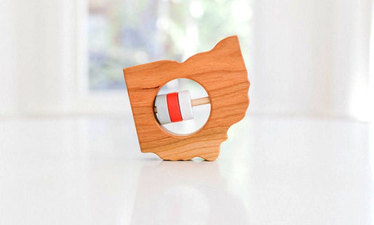 Ohio State Wooden Baby Rattle™