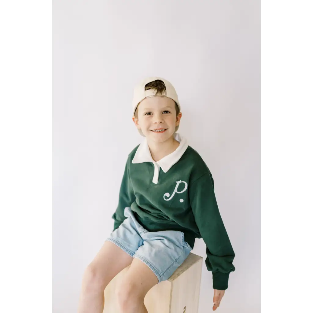 "P" Kids Embroidered Pullover