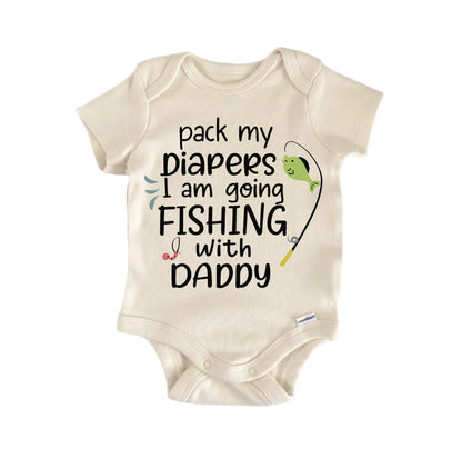 Pack Diapers Fishing Newborn Baby Onesie® Onesie®