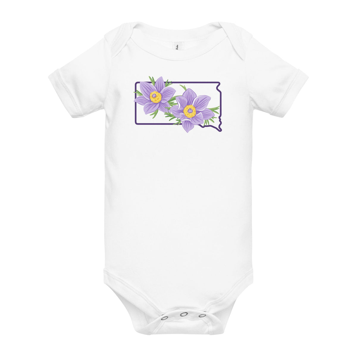 Pasqueflower Onesie Stretch Cotton Bodysuit up to 18 Months