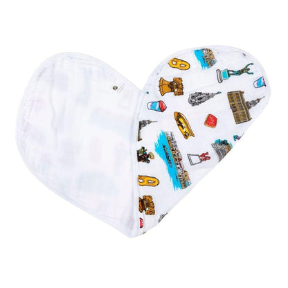 Philadelphia Baby Gift Set: Muslin Swaddle & Bib | Organic Cotton