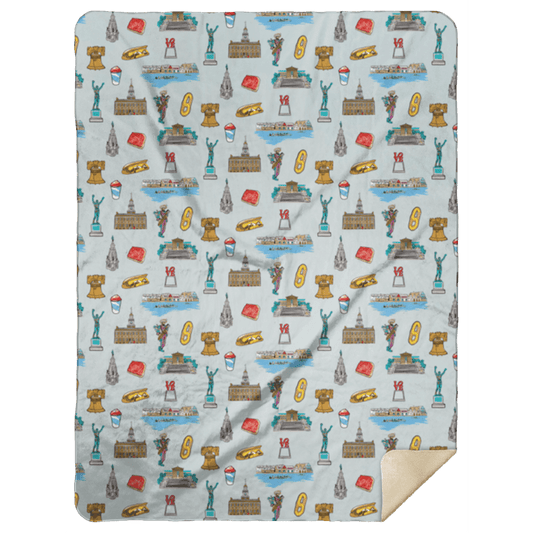 Philadelphia Plush Throw Blanket 60x80 Cozy Hometown Comfort