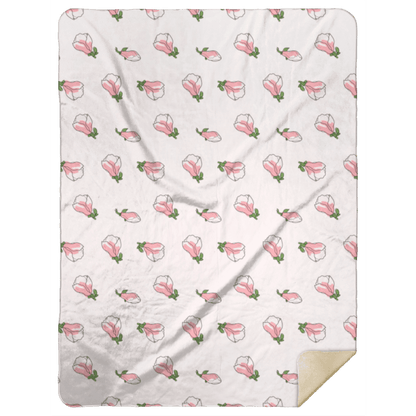 Pink Magnolia Plush Throw Blanket 60x80 Soft Hometown Home Accent