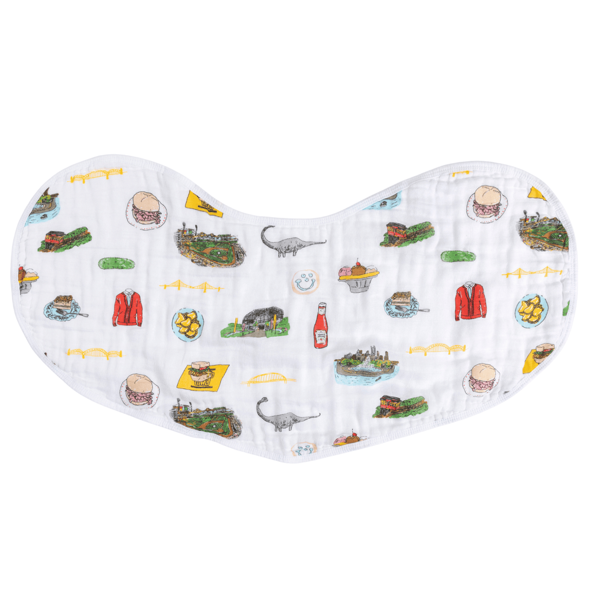 Pittsburgh Baby Gift Set: Muslin Swaddle & Bib | Organic Cotton