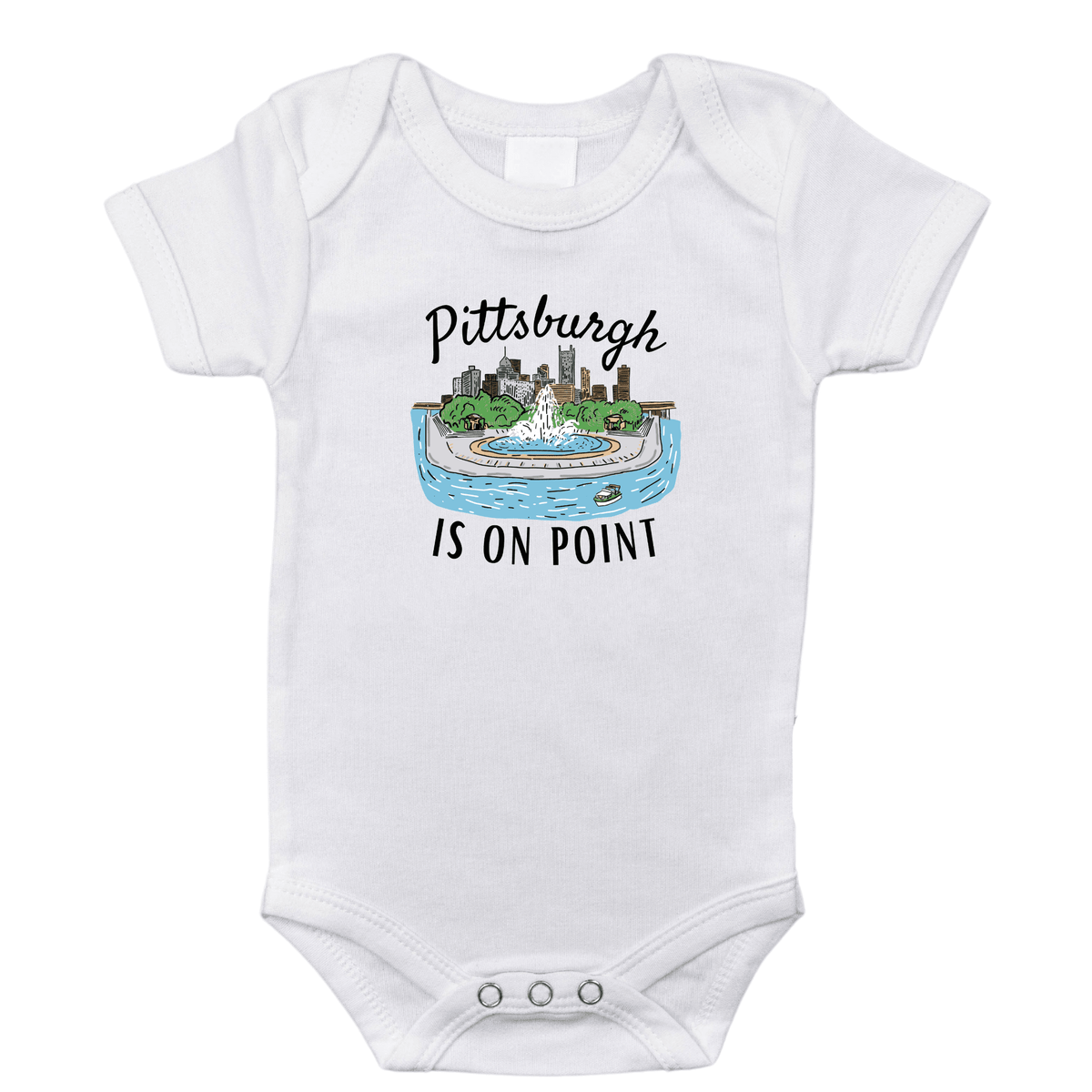 Pittsburgh is on Point Onesie Stretch Cotton Bodysuit up to 18 Months