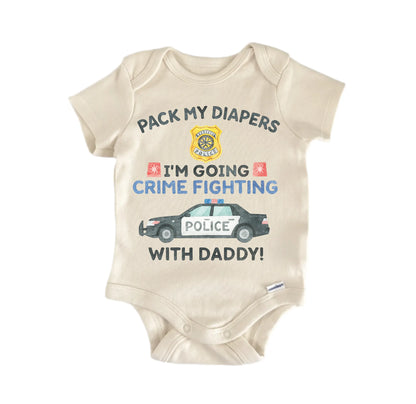 Police Pack Diapers Daddy Newborn Baby Onesie® Onesie®