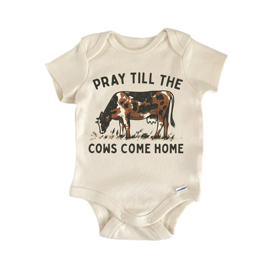 Pray Cows Home Farm Newborn Baby Onesie® Onesie®