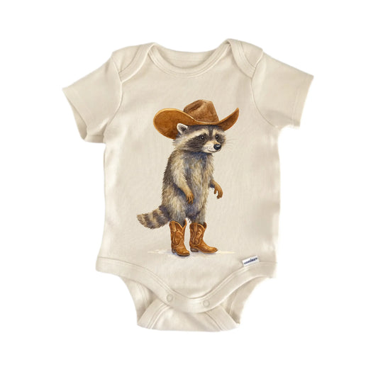 Raccoon Cowboy Feral Newborn Baby Onesie® Onesie®
