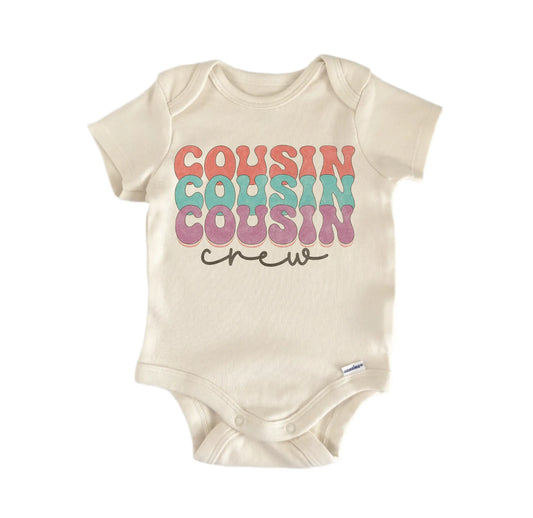 Retro Cousin Crew Newborn Baby Onesie® Onesie®