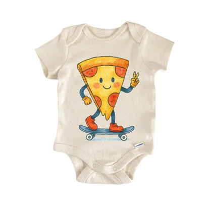 Retro Pizza Skateboard Newborn Baby Onesie® Onesie®
