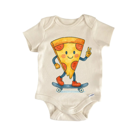 Retro Pizza Skateboard Newborn Baby Onesie® Onesie®