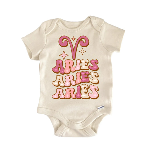 Retro Zodiac Vintage Aries Newborn Baby Onesie® Onesie®