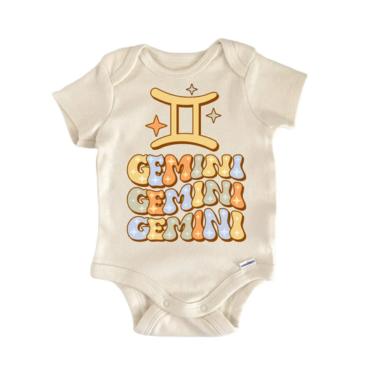 Retro Zodiac Vintage Gemini Newborn Baby Onesie® Onesie®