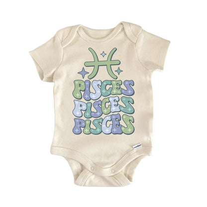 Retro Zodiac Vintage Pisces Newborn Baby Onesie® Onesie®