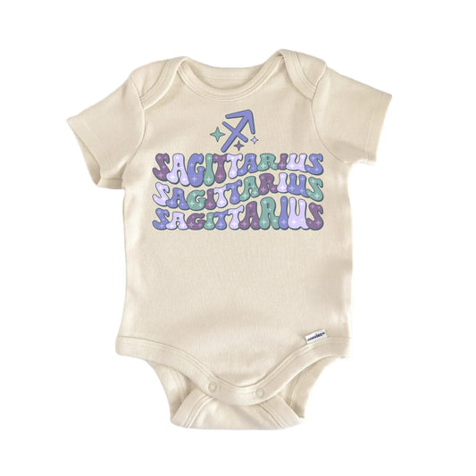 Retro Zodiac Vintage Sagitarius Newborn Baby Onesie® Onesie®