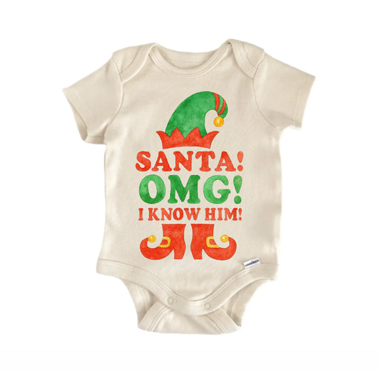 Santa Omg Christmas Movie Newborn Baby Onesie® Onesie®