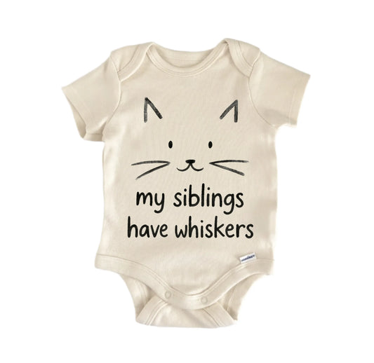 Siblings Whiskers Cat Newborn Baby Onesie® Onesie®