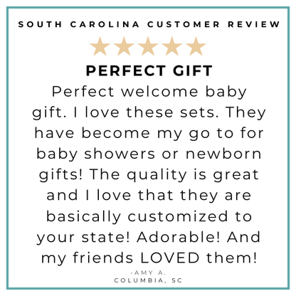 South Carolina Newborn Gift Set: Muslin Swaddle & Bib