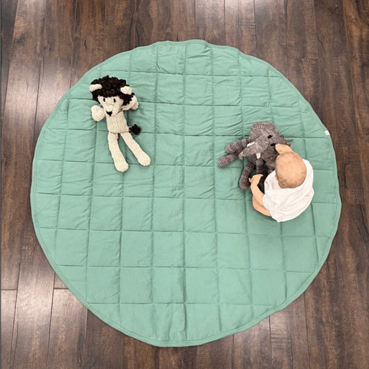 Organic Play Mat | Round | Basil Green