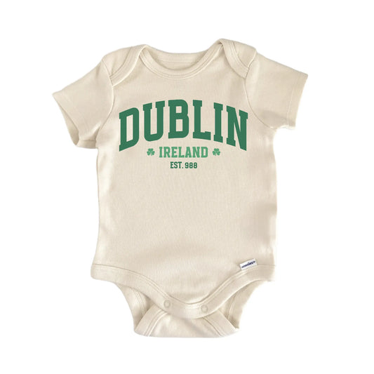 St. Patricks Day Dublin Varsity Newborn Baby Onesie® Onesie®