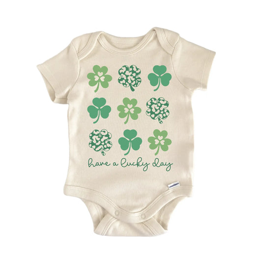 St. Patricks Day Lucky Day Newborn Baby Onesie® Onesie®