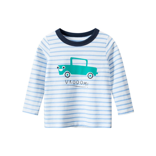 Striped Long-Sleeved T-Shirt for Kids - BAAA1111010029 & BOAA11510028 & GIAA21510012