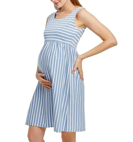 Striped Maternity Dress - # PRGTA11510010