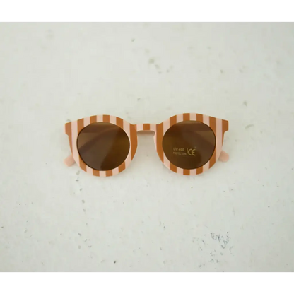 Striped Sunglasses for Kids | Pink/Brown