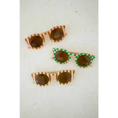 Striped Sunglasses for Kids | Pink/Brown