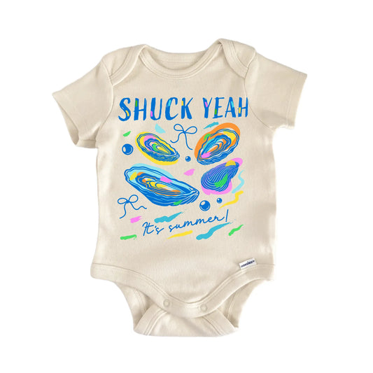 Summer Beach Shuck Yeah Oyster Newborn Baby Onesie® Onesie®