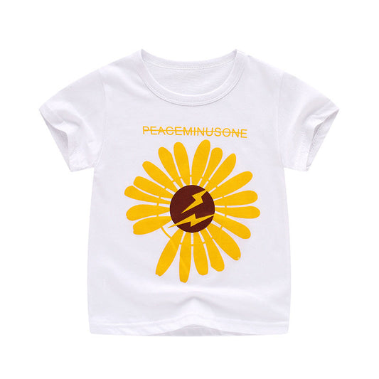 Summer Cartoon Cotton Short Sleeve T-Shirt for Kids - # BAAA1111010021 & BOAA11510032