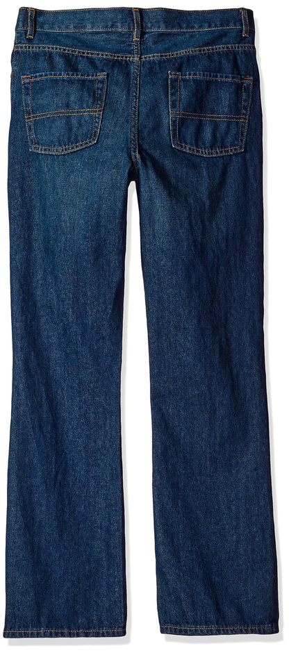 The Children's Place Boys' Basic Bootcut Jeans 10 Dark Jupiter Single - # BOAA12410005