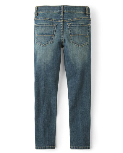The Children's Place Boys' Multipack Basic Straight Leg Jeans 12 Carbon Wash/Deep Blue Wash/Dark Juptier/Dark Rinse Wash 4-pack - # BOAA11410001