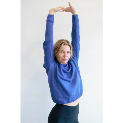 Margo Crew Neck Sweater in Royal Blue