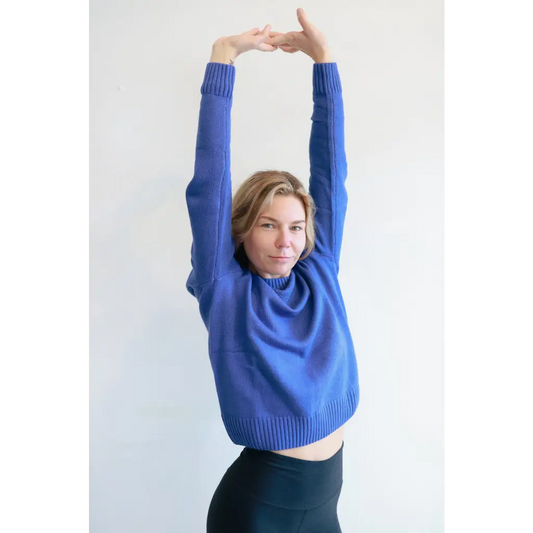 Margo Crew Neck Sweater in Royal Blue